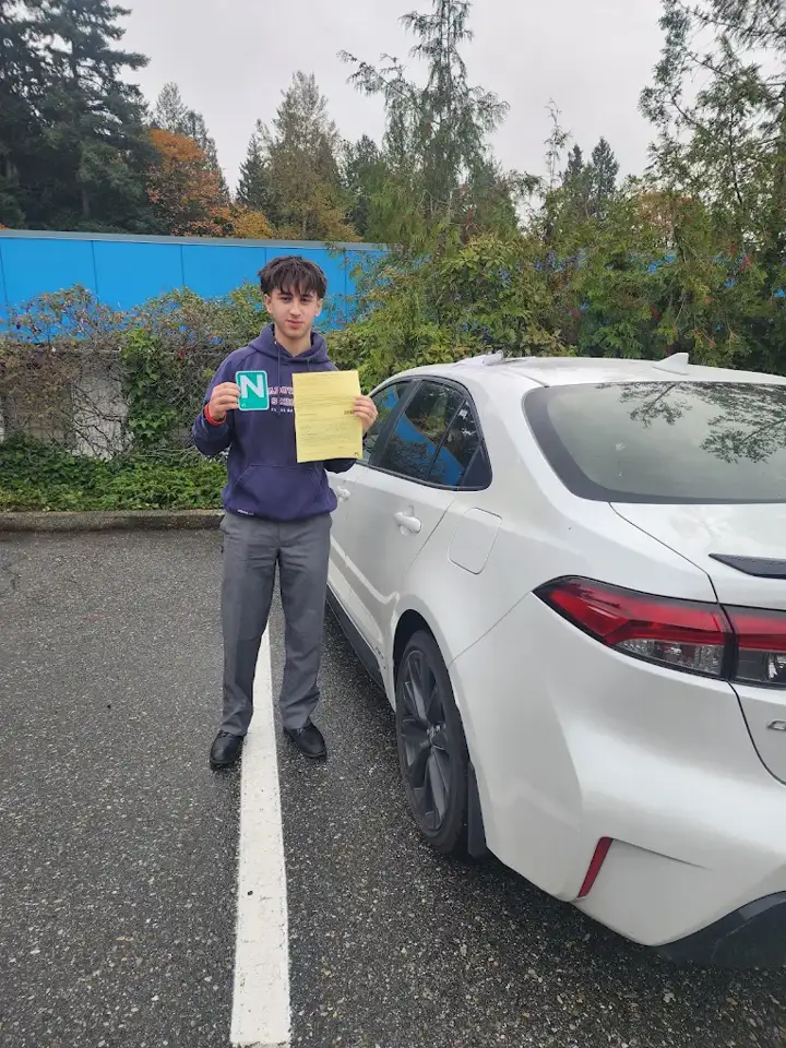 A student of Dasmesh Driving School
